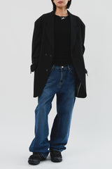 Wave Pocket Wide Denim