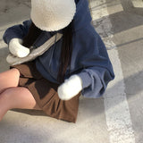 [BELLIDE MADE] Vintage Pigment Crop Hoodie
