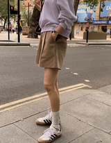 Brick Autumn Pintuck Shorts (2color)