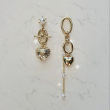 ハートアンドチェーンピアス / Heart and Chain Piercing - Gold Color