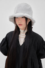플라워벨햇 화이트 앤 그레이 / Flower bell hat_white and grey (6656023462006)