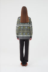 チェリーパターンニット／CHERRY PATTERN KNIT [BLACK]