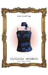 ローズスカーフトップス/ROSE SCARF TOP[blue]