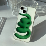3Dペイントオブジェグリーン携帯ケース