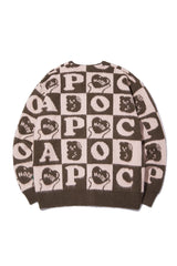 Hope Checker-Board Cardigan_Brown (6678734504054)