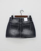ローライズブラックブルースカート / low rise black blue skirt