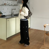 Doka Pocket Cargo Cotton Long Wide Pants