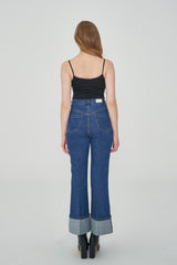 ブーツカットロールアップノンスパンデニムパンツ/BOOT CUT ROLLED UP NON-SPAN DENIM [6639]