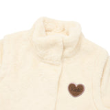 POCKET POINT 2 WAY CROP FUR JACKET [IVORY]