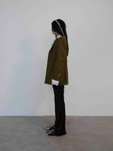 Olive Green Sleeve Layered Jacket (6635881758838)