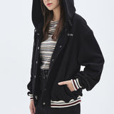 Baseball Hoodie Jacket [BLACK] (6674528796790)