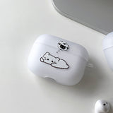 ホワイト - ミス・ユー・サムキャット・カップル AirPods Case_マット