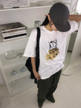 ケーキリボンボクシー半袖Tシャツ
