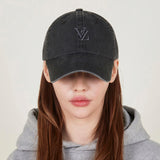 [VARZAR] 3D Monogram Pigment Over Fit Ball Cap Black