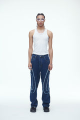 コンマデニムパンツ/Comma Denim Pants Blue
