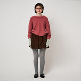FLEECE VOLUME SKIRT, BROWN