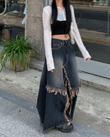 Underboob button cardigan