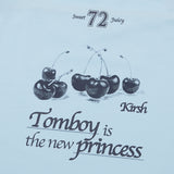 チェリートムボーイグラフィックノースリーブ / CHERRY TOMBOY GRAPHIC SLEEVELESS [SKY]