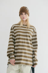 ワッペンロングスリーブ / BSR2223FWPO085 BS WAPPEN LONG SLEEVE KHAKI STRIPE