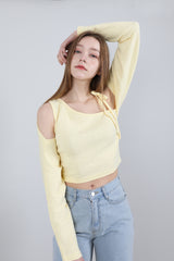 セット リボンノースリーブ&ボレロ / SET Ribbon Sleeveless Bolero Yellow