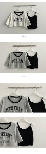 Sleeveless Layered Short-Sleeved T-Shirt