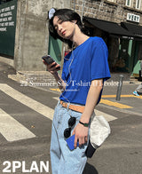 22サマーシルクＴシャツ/22summer silk T-shirt (11 color)