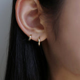 [single earring]14K gold classic one-touch earring (m) (6680494669942)