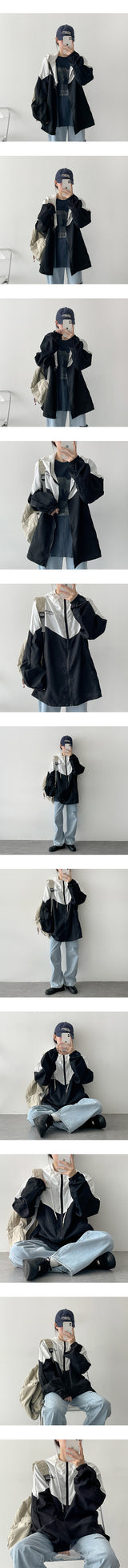 ティーモカラーリングフードウィンドブレーカージャンパー / Teemo Coloring Hooded Windbreaker Jumper