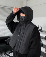 バケットパッデッドフーディ―ベスト/MO Bucket Padded Hooded Vest