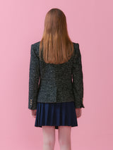 STUDENT FIT TWEED JACKET_BLACK (6612506869878)