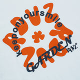 フラワーリーフロゴTシャツ / flower leaf logo t-shirts - WHITE