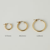 14K ゴールドフィルドリングピアス/14K GOLDFILLED RING EARRING (M size)