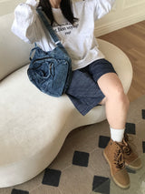 Beelike bermuda denim pants