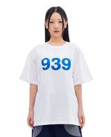 939 LOGO T-SHIRTS (WHITE/BLUE)