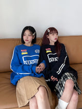 スポーティラインスウェットシャツ/Sporty Line Sweatshirt (2color)