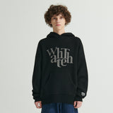 WHATTHE Big Logo Knit Hoodie Black (6643565330550)