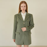 ゴールドボタンピントジャケット / GOLD BUTTON POINT JAKET (EMERALD GREEN)