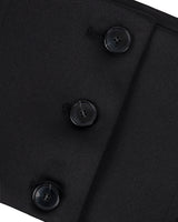 ローエッジボタンチューブトップ / Raw Edge Button Tube Top _ Black