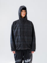 ワイドフーディージャケット/BSR2223FWJK050 WIDE HOODED JACKET CHECK