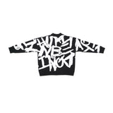BIG LOGO CARDIGAN - BLACK (6675699073142)