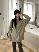 Gerber S overfit one-piece hooded knit