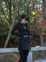 ribbon long sleeve T-shirt (4colors)