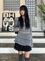 ボカシウェーブルーズニット/Bokashi weave loose knit