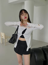 エンジェル スリット Tシャツ / Angle slit T-shirt (2color)