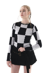 CHECK HOLE KNIT