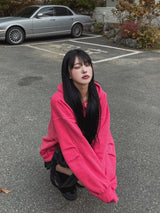 (UNISEX) フィックスピンタック起毛オーバーフード