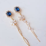 Diamond Petals Piercing - Navy (fromis_9 Nakyung Piercing)