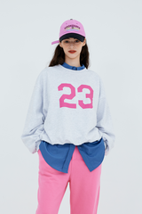 23プリントスウェットシャツ