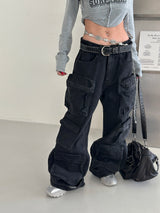 Bizzy, wide, big-cargo jeans