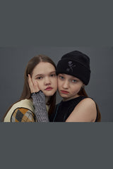 [20W]ROSE KNIT BEANIE / BLACK (4614350405750)